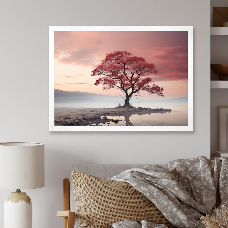 «Sky Ephemeral Glow» sur toile, H 30 po x l 40 po x P 1,5 po, Cadre simple blanc