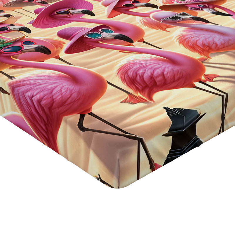 Microfiber Floral Fitted Sheet, Full