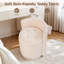 Tabouret de coiffeuse en polaire avec dossier Teddy-1909005820