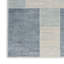 Tapis bleu / ivoire en polyester tissé à la machine Borisas-665917560