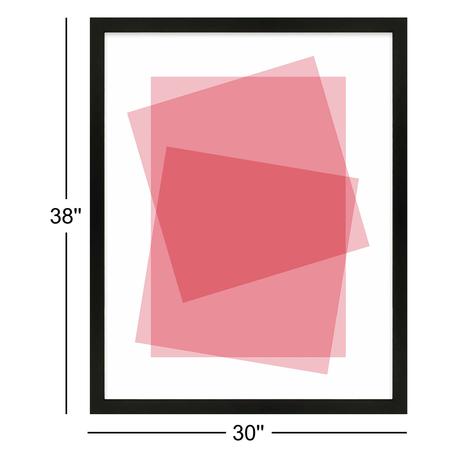 Kami "Pink" Print by Jacques Pilon, Black Framed Paper, 38" H x 30" W