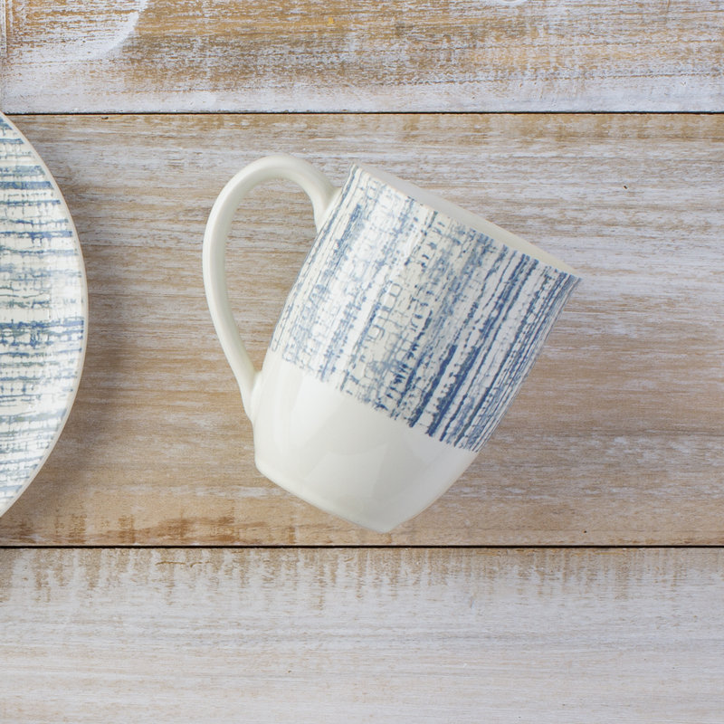 18 tasses Noritake Colorwave Weave, Bleu