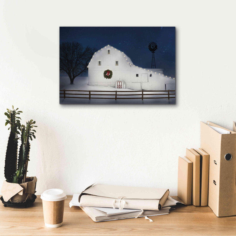 «Christmas Starry Night» par Lori Deiter, art mural sur toile, H 12 po x l 18 po x P 0,75 po