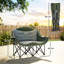 Outsunny Double Camping Chair for Adults with Armrests 250kg Capacity Khaki-2040565019