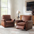 Fauteuil inclinable en cuir véritable Wimberly Graham Motion