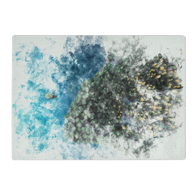 Tempered Glass Forest by the Lake Chopping Board
