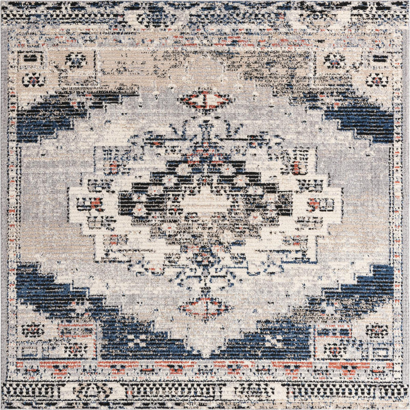 Tucson Geometric Indoor Rug, Square 8'