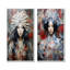 Papillon blanc asiatique Glam Woman I - ensemble de 2 décorations murales femme asiatique-1047180140-1047180139