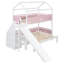 Lit superposé avec glissière et escalier de rangement House-1112895748