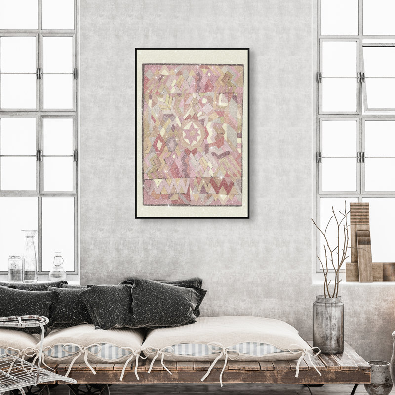 Tapestry Boehme Print by Oliver Gal, 46"H x 31"W, Black Floater Frame