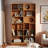 Modern Wood Bookshelf with Cat Tree-1611595550