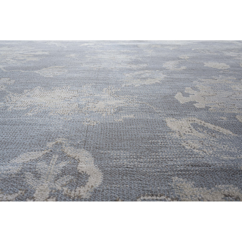 Everly Blue, Ivory And Beige Viscose  Area Rug