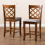 Upholstered Counter Stool with Solid Wood Frame