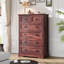 Commode 6 tiroirs pour chambre à coucher, grande commode de ferme, armoire de rangement en bois avec tiroirs profonds, rangement vertical compact-602090534