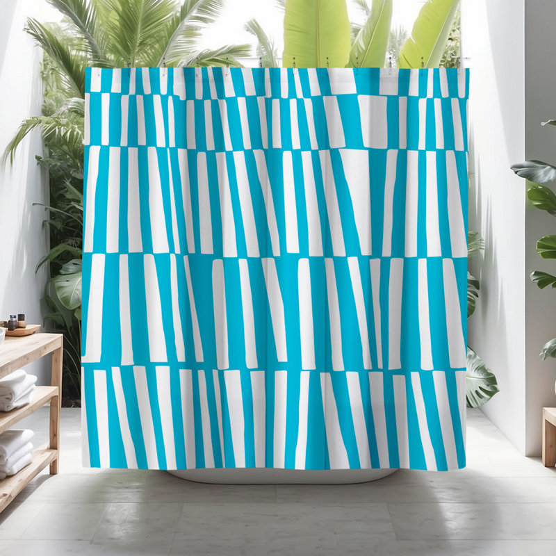 Rideau de douche Thora, Turquoise