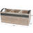 Wood 3 Section Decor Tray with Black Metal Handles-106034250