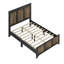 Lit plateforme en bois de style ferme, lit plateforme moderne avec bande en bois-1410514311-1410514308