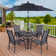 Alyah Square 4 - Person 37'' Long Dining Set with Umbrella