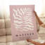 «Botanical Matisse Leaf Blush», reproduction d'art moderne sans cadre Mid-Century-1856784435