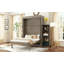 Lit escamotable rotatif avec armoire murale cachée, deux tablettes latérales à 3 niveaux, bureau convertible, supports de rangement supplémentaires-99094947