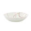 Service de table en porcelaine pour 6 assiettes et bols blancs au design abstrait moderne, 18 pièces allant au micro-ondes et au lave-vaisselle