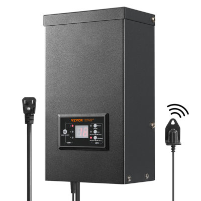 600W Low Voltage Landscape Transformer With Timer And Photocell Sensor, Waterproof Landscape Lighting Transformer, 120V AC To 12V/14V AC For Outdoor, Spotlight, Pathway Light, Pool Light, ETL