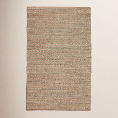 Caroline Tan Hand-Woven Chevron Rug