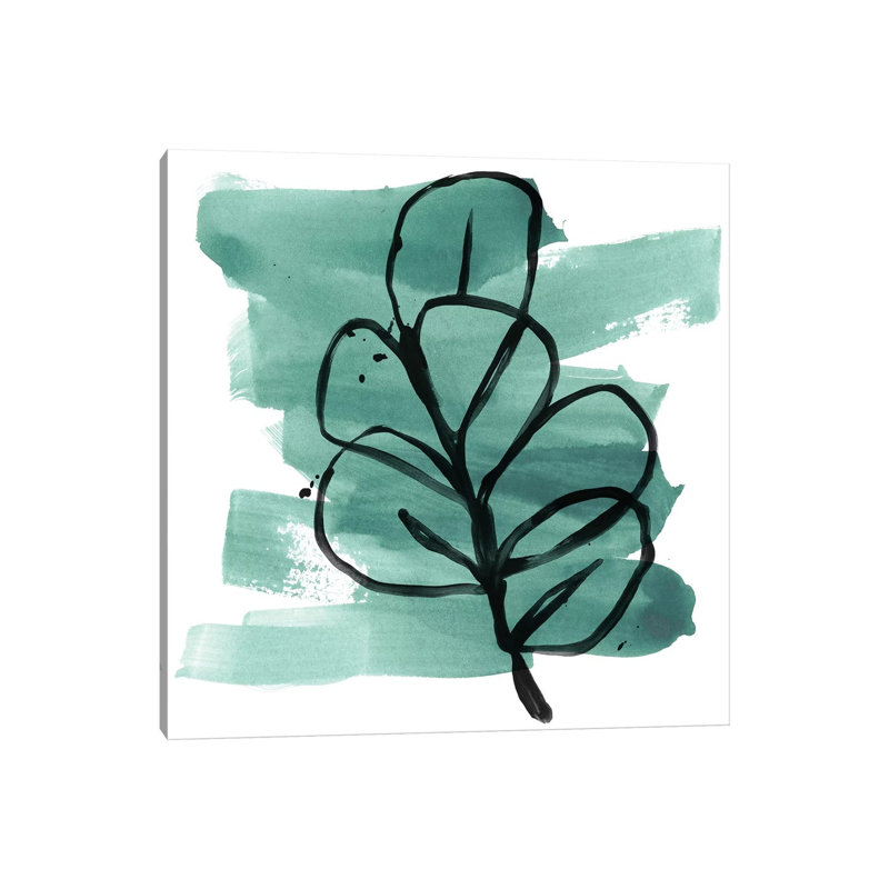 Tropical Sumi-E V by June Erica Vess - Wrapped Canvas Painting, 30.48 cm H x 30.48 cm W
