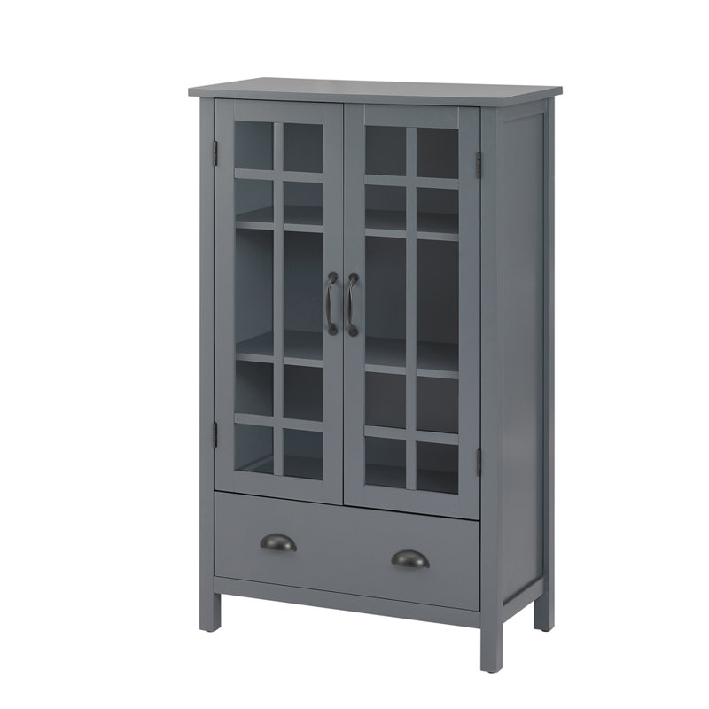 Muril Accent Cabinet , Antique Bronze, Gray