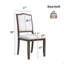 Ensemble de 4 chaises de salle à manger Farmhouse, rembourrées avec dossier haut, sièges modernes pour la cuisine, la chambre à coucher et le salon (beige et brun)-1874008095