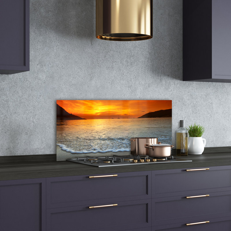 50cm W x 100cm L Glass Peel and Stick Panel