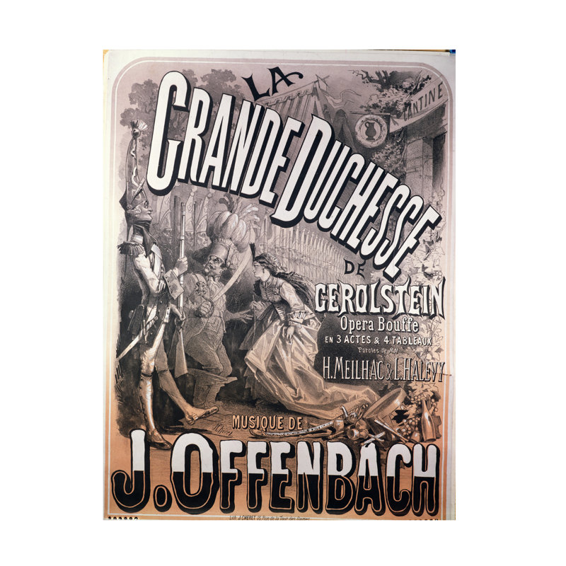 «Jules Cheret», affiche Forla Grande Duchesse De Gerolstein par Jacques Offenbach, art sur toile, H 47 po x l 35 po