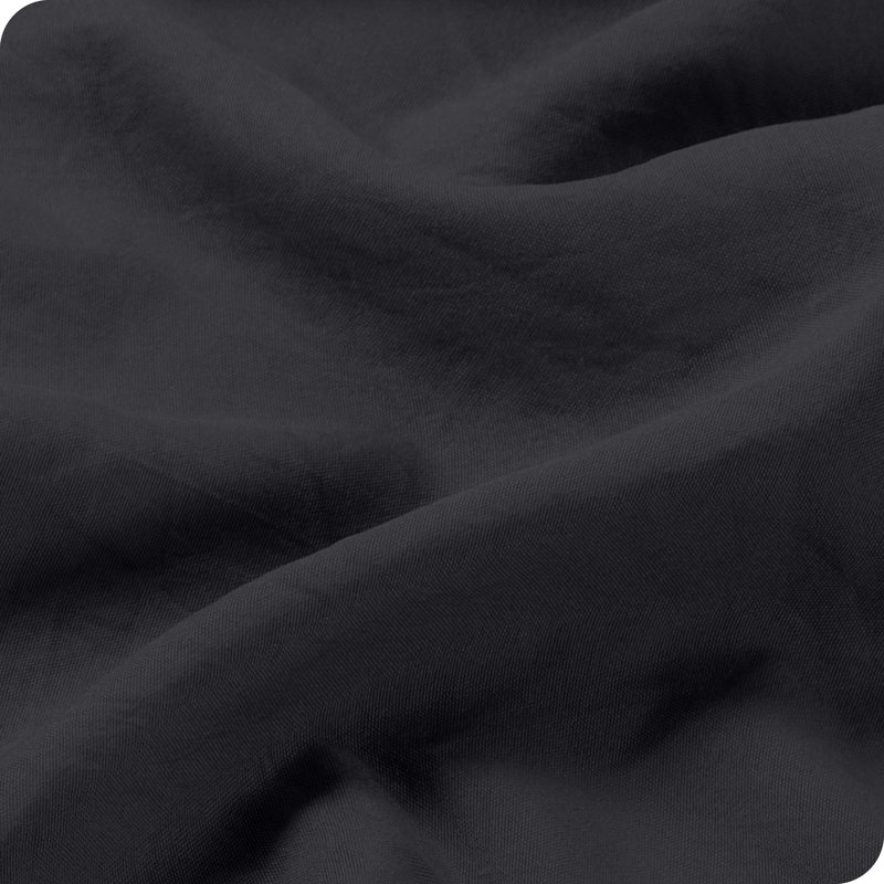 Washed Ultra-soft Microfiber Sheet Set, Twin XL Sheet Set with 1 Pillowcase, Black