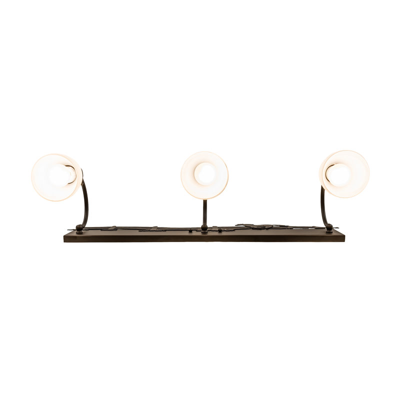 27" Wide Running Horse 3 Light Vanity Light, 12" H x 27" W x 8" D, Oil Rubbed Bronze