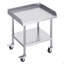 Table de travail en acier inoxydable, table de préparation commerciale 24 x 28 x 30 pouces avec 4 roues, roulettes