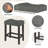 Shrivas Bar Table and Chairs Set, 3-Piece Dining Table Set for 2 with Built-in USB and Power Outlets, Counter Height Table and 2 Bar Stools Space Saving for Dining Room Living Room Small Kitchen-2022086934-2022086935