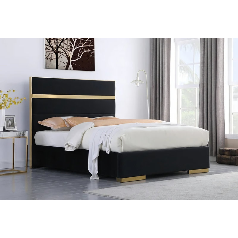Lit plateforme Fryman, Noir, Grand