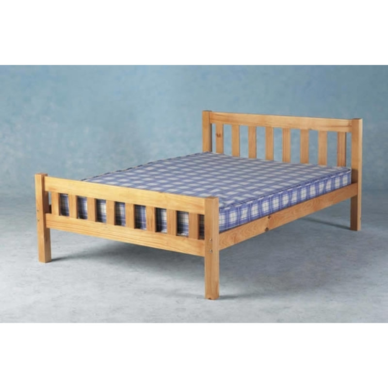 Rochon Solid Wood Bed, Caramel, Kingsize (5')