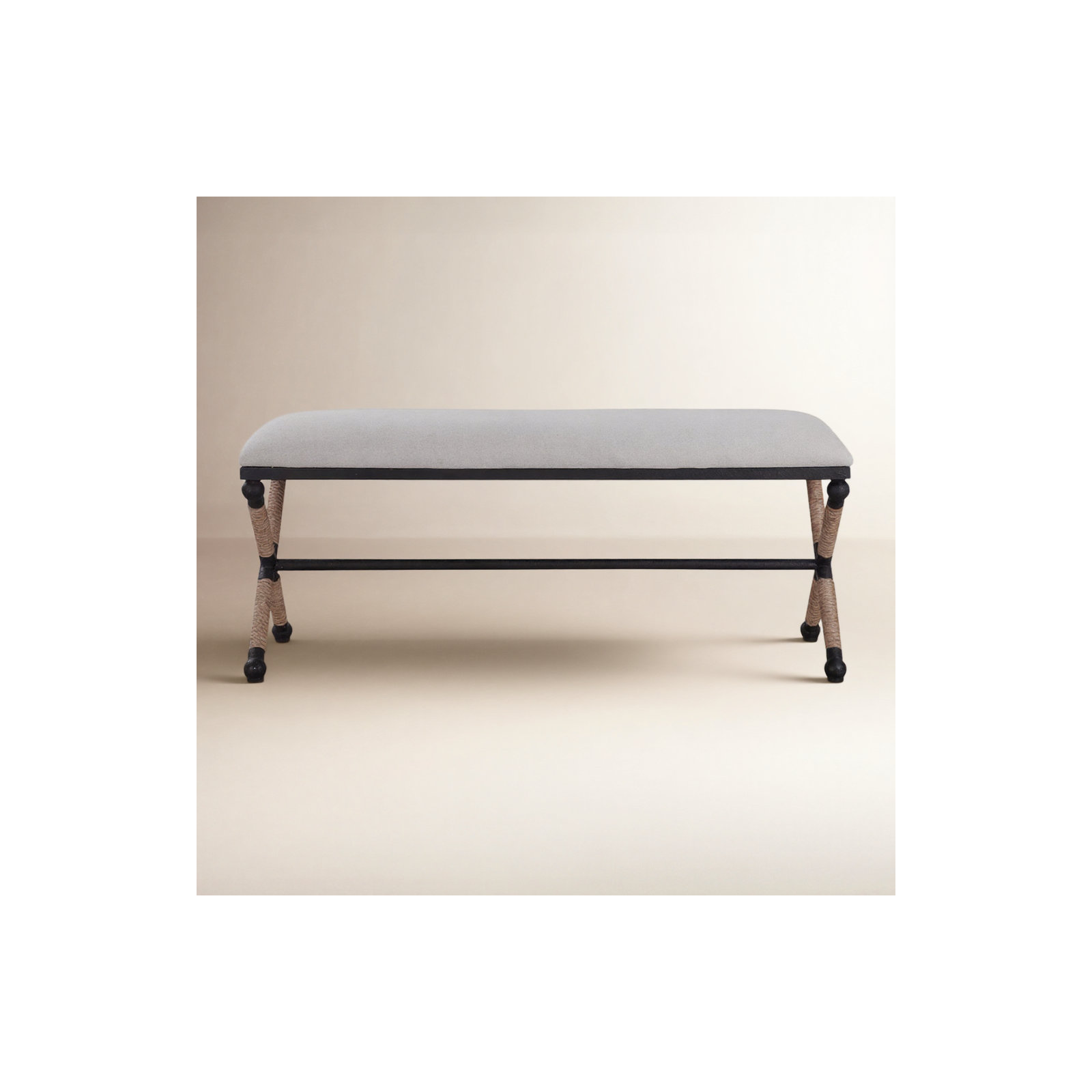 Milana Bench, Oatmeal Basketweave