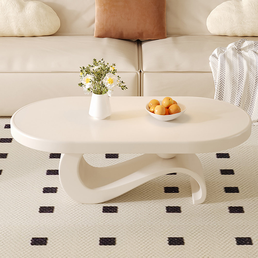 Coffee Table Top View Cream Color Trentastic Trails Light luxury cream style coffee table - Wayfair Canada