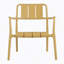 Ensemble 2 pièces de chaises à une place et de table basse en PP - Mobilier polyvalent d'intérieur / extérieur pour le salon, le balcon, la plage (sans chaises d'assemblage, table facile à installer) - Polypropylène, jaune brique-1283985109