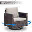Ensemble de conversation d'extérieur en osier 7 pièces: canapé, 2 chaises pivotantes, 2 repose-pieds et table d'appoint-1247871444-1248818294