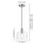  Luminaire suspendu en verre transparent à 1 lumière pour salle à manger-1267752347