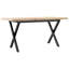 Coffee Table X-Frame Solid Wood Pine And Steel-1610029517