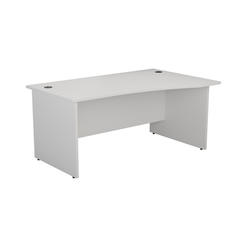 Buariki Desk Shell, White, Right