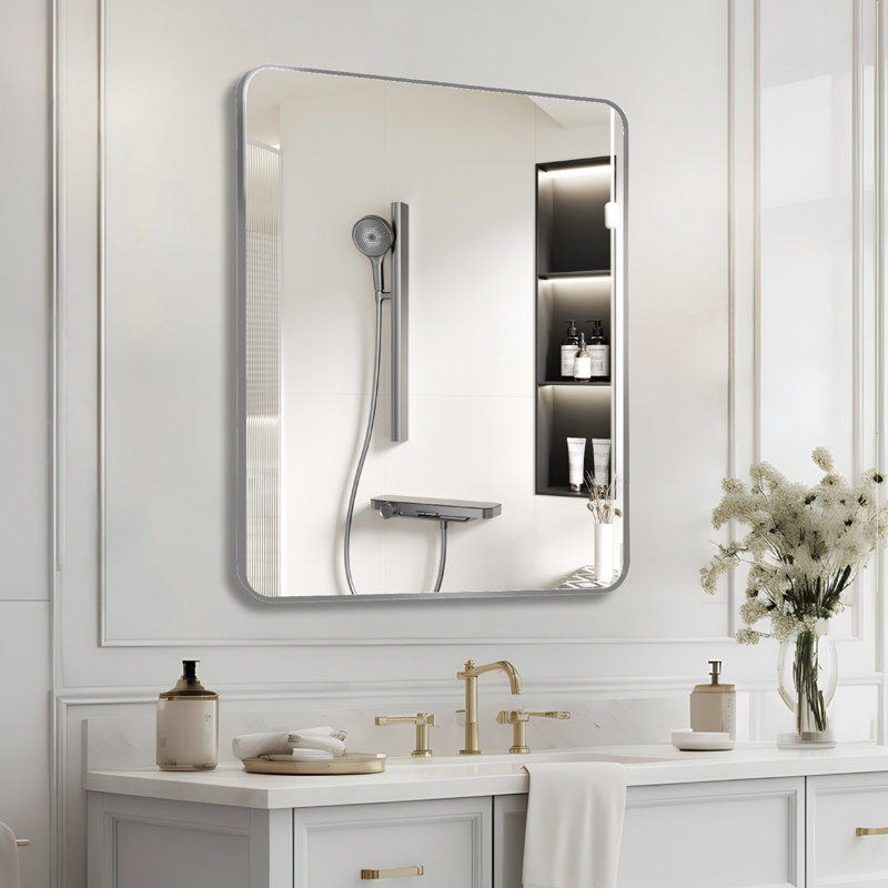 Miroir mural de salle de bain 30 "x 36", Argent