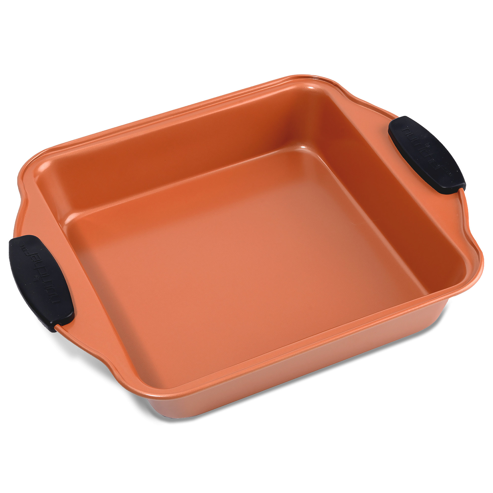 NutriChef Non-Stick Loaf Pan - Deluxe Nonstick Gray Coating Inside and  Outside with Red Silicone Handles