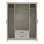 Limestone 4 Door 2 Drawer Wardrobe with Mirror-112236023