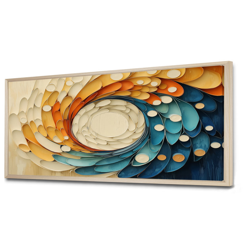 Biomorphism Vortex Of Nature II - Biomorphism, art mural, H 28 po x l 60 po, Cadre flottant, Naturel