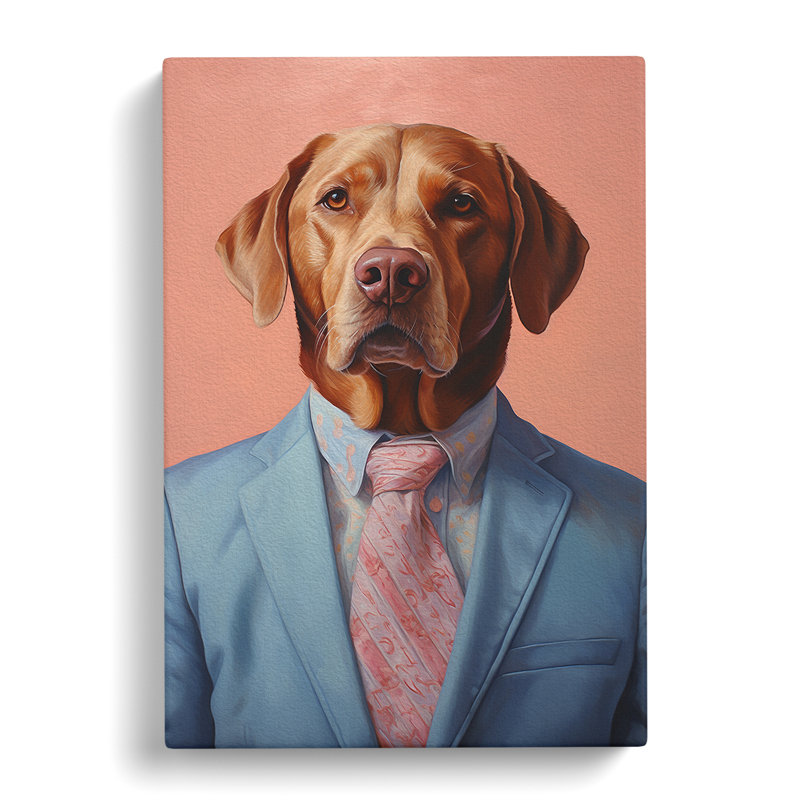 Labrador Retriever In A Suit No.4 - No Frame Print, 60cm H x 40cm W x 3cm D